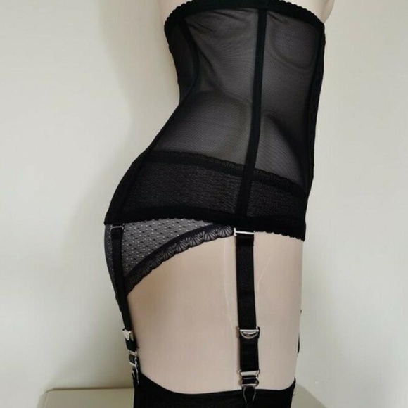 6 Garter high waist Girdle/Corset - front closure fits 28" to 40" waist LAST ONE - Picture 5 of 9